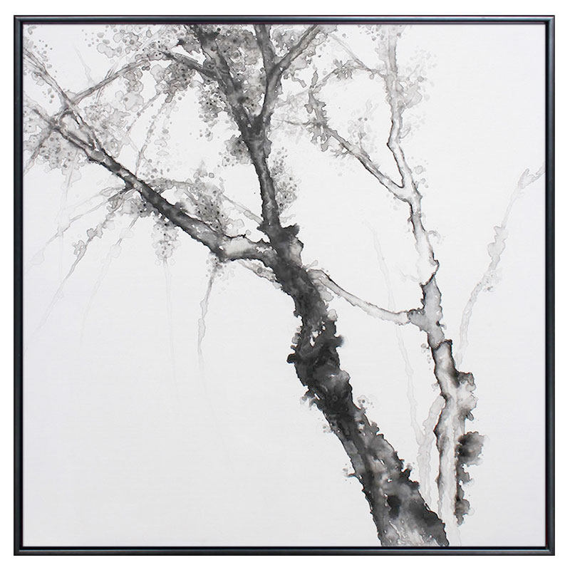 新中式巨幅简约黑白国画水墨装饰画尺寸卧室客厅现代装饰画