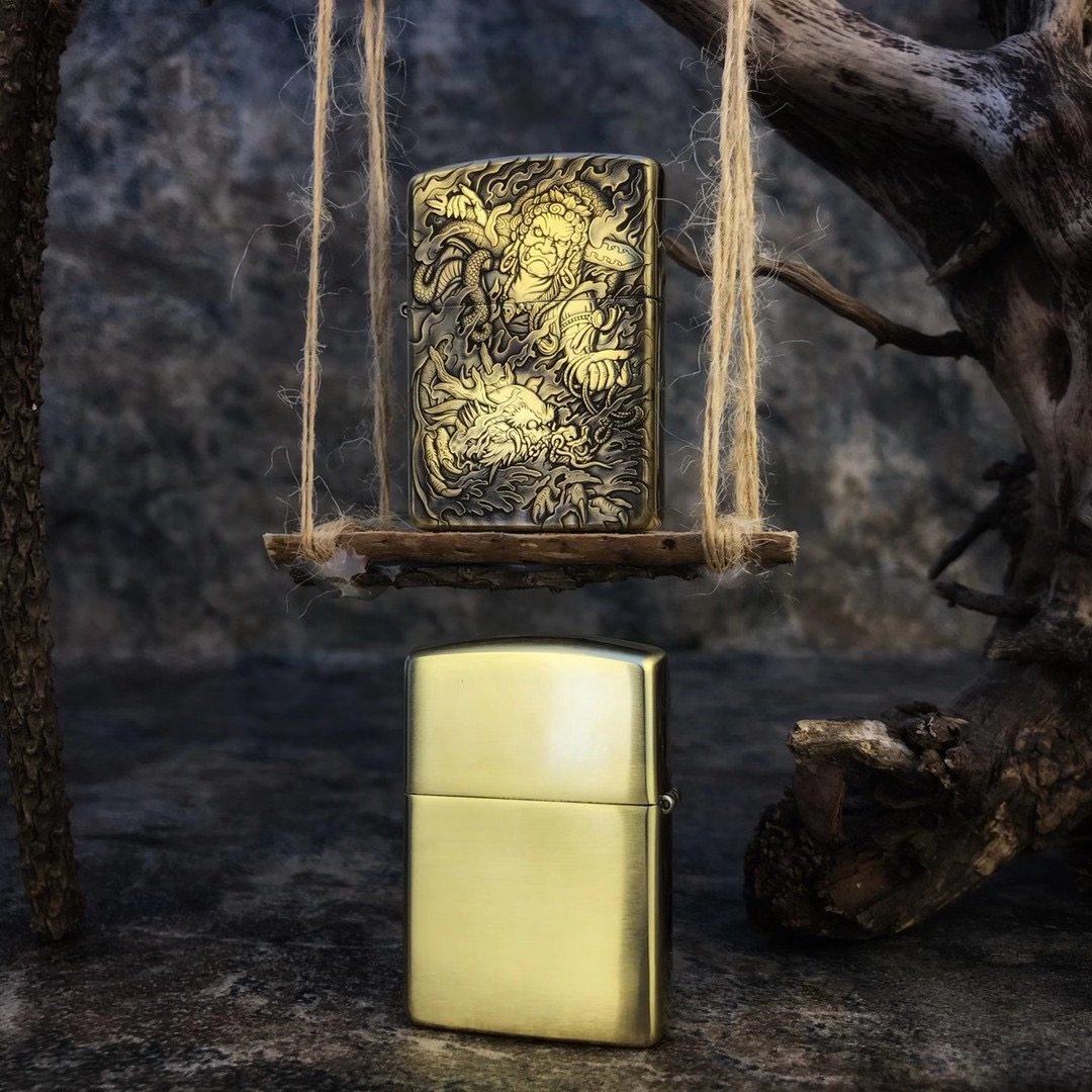 打火机zippo鬼王系列六牙神象貔貅老虎狮子煤油zippo