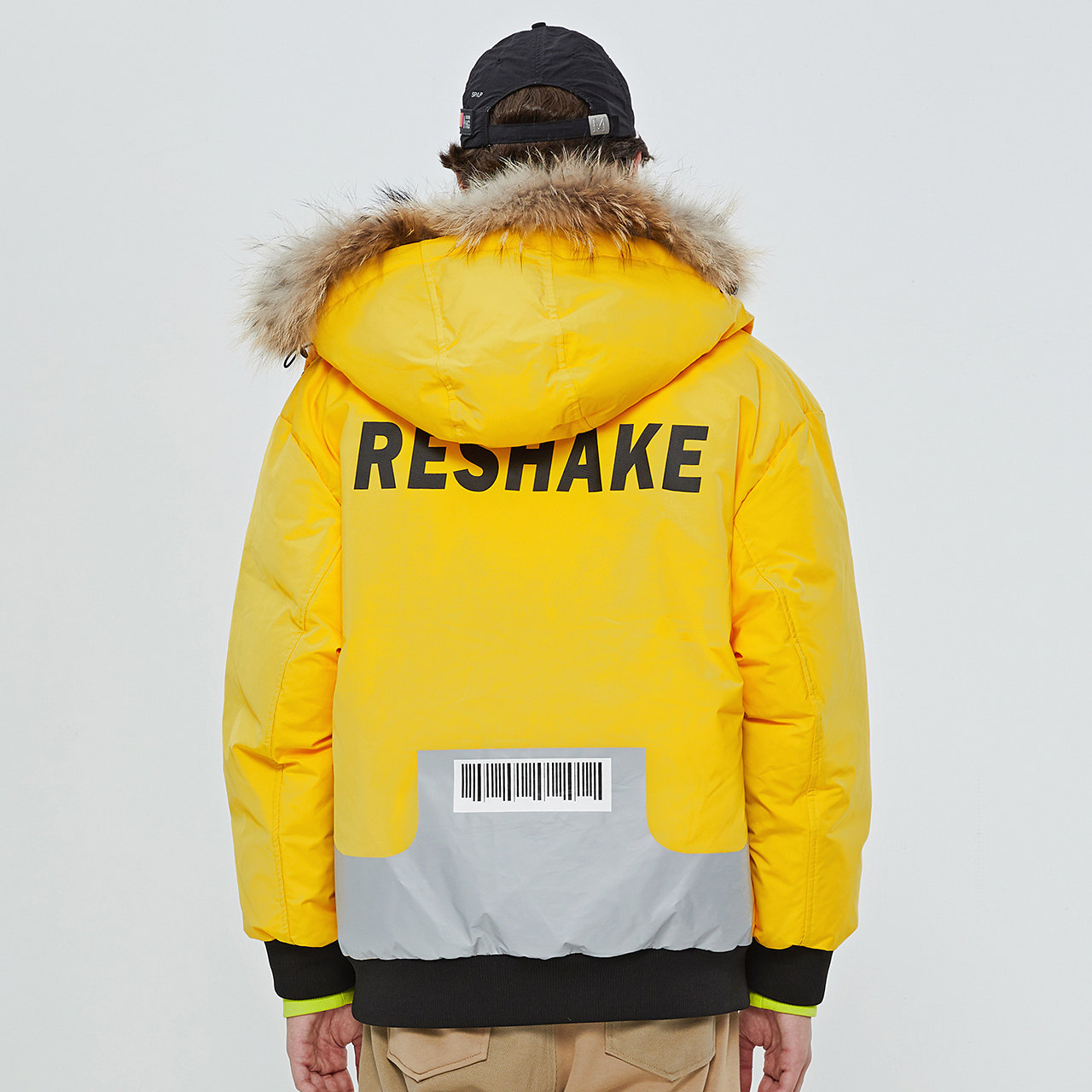 reshake华菲型格潮牌冬季新款情侣装羽绒服男短款连帽宽松