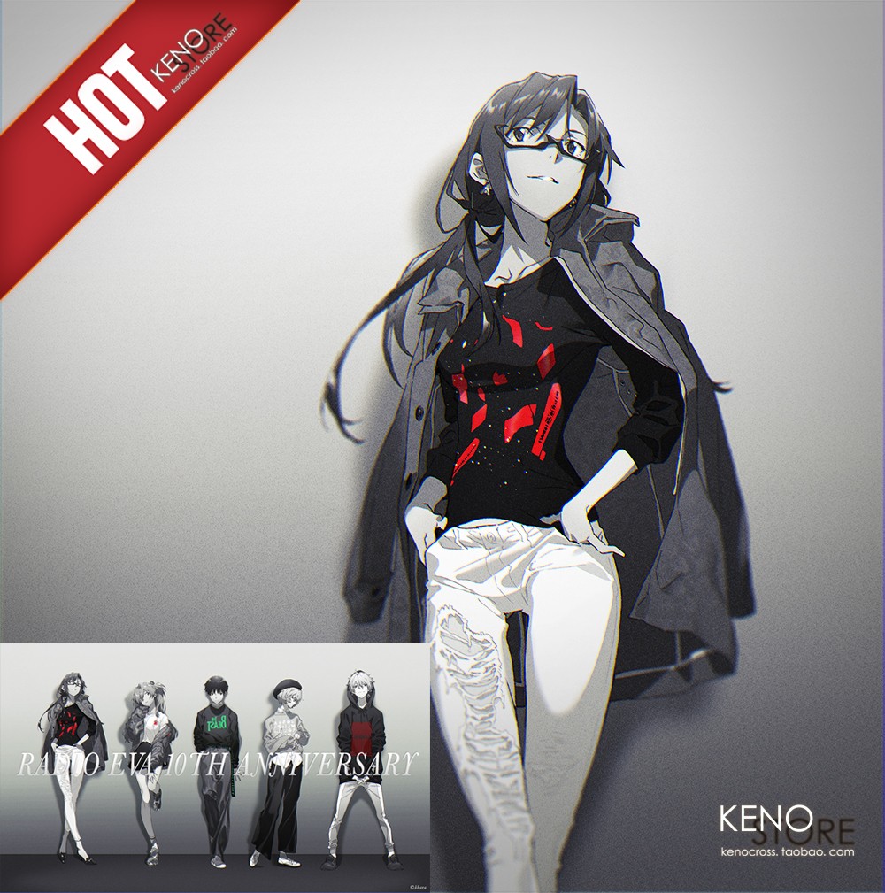 【可订】RADIO EVA新世纪福音战士 10周年 初号机真希波 长袖 T恤