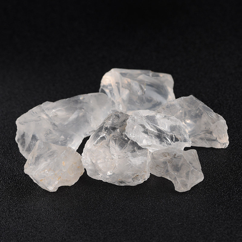 天然原矿疗愈能量晶体练手雕刻毛料白水晶颗粒摆件