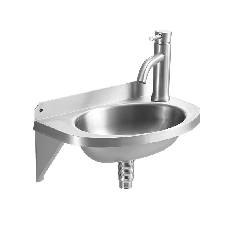 创莎不锈钢洗手盆卫生间小户户型迷你单盆挂墙式厕所挂墙式洗脸盆