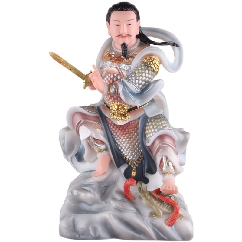 真武大帝玄武神像汉白玉佛像玄天上帝武当山道教摆件
