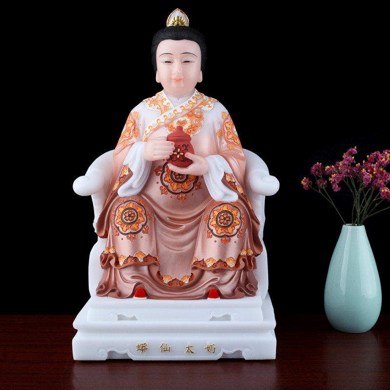 蟒仙太爷太奶神像汉白玉佛像东北保家仙胡三太爷太奶家居供奉摆件
