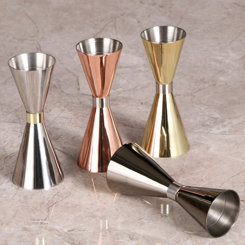 不锈钢双头调酒量杯盎司杯量酒器安士带刻度杯器酒吧用具工具