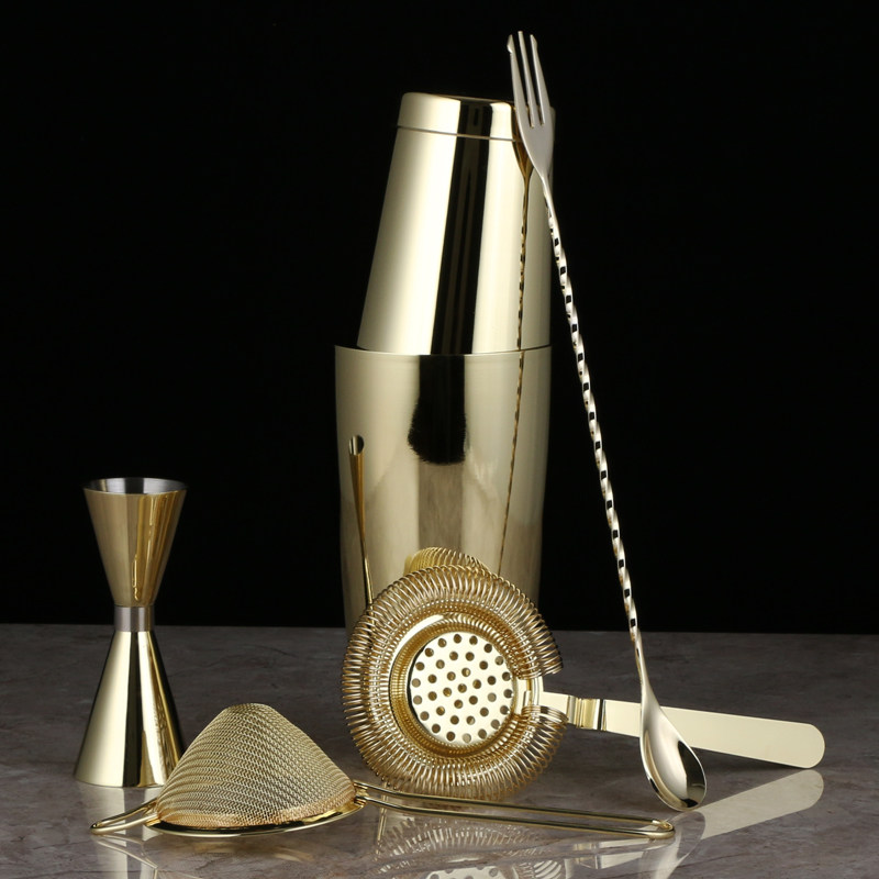 酒壶不锈钢波士顿酒吧调酒器具鸡尾酒雪克壶套装专业调酒器