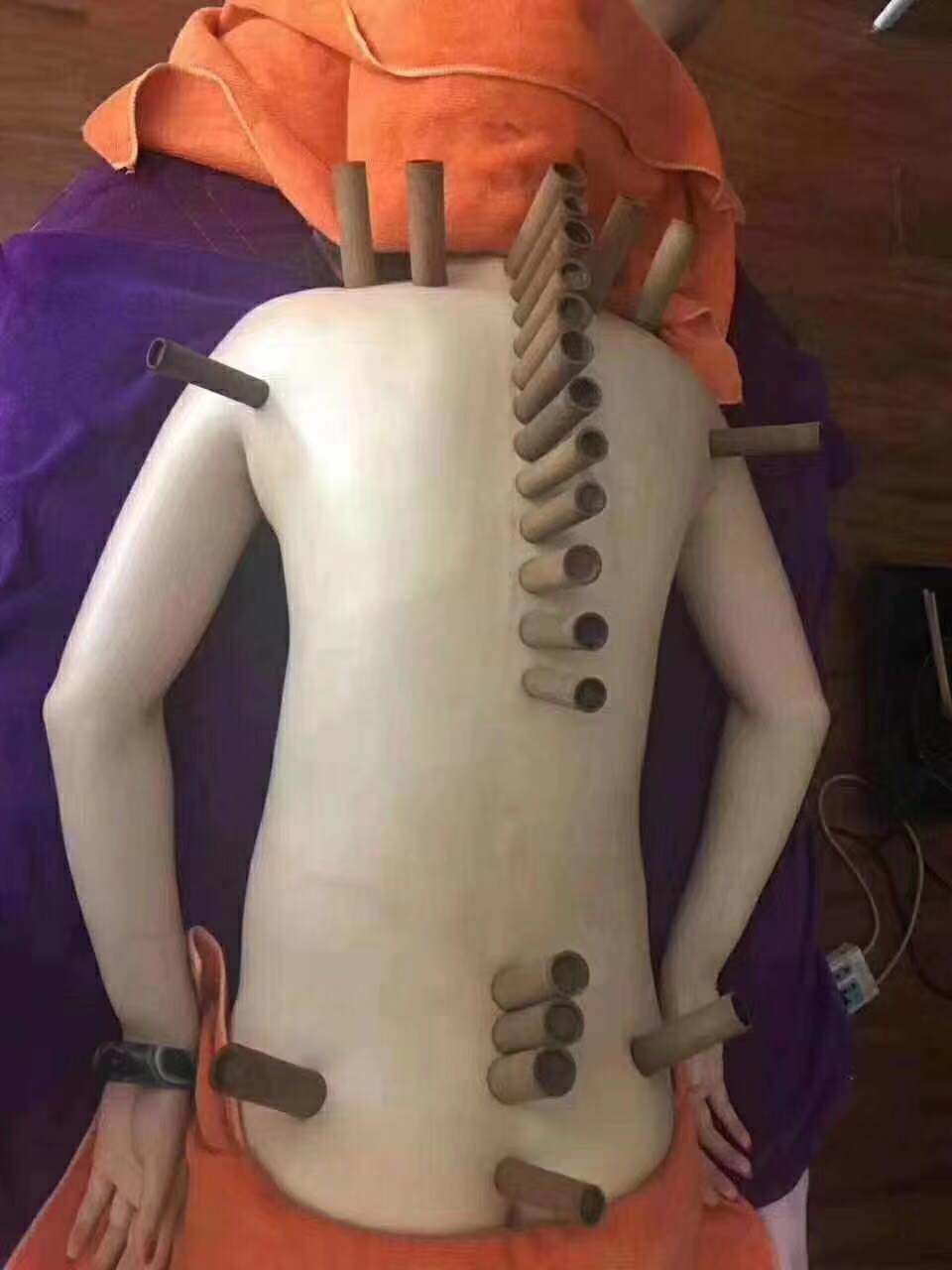 拇指罐水煮竹罐复方精油套盒美容院身体养生套盒紫竹微排小竹罐