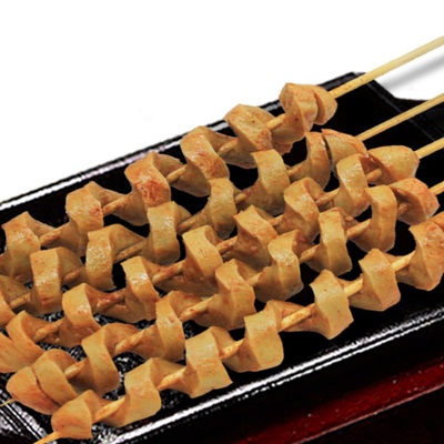 面筋原味手工铁板烧烤素食油炸20串600克香肠