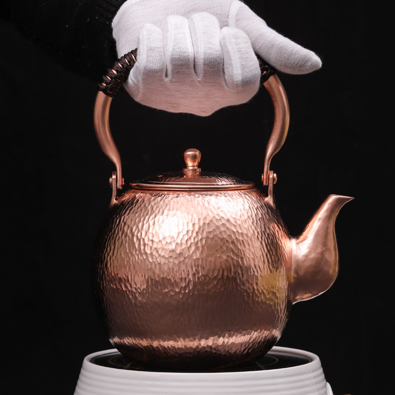 铜壶烧水壶家用纯铜紫铜茶壶手工烧水汤壶黄铜茶壶