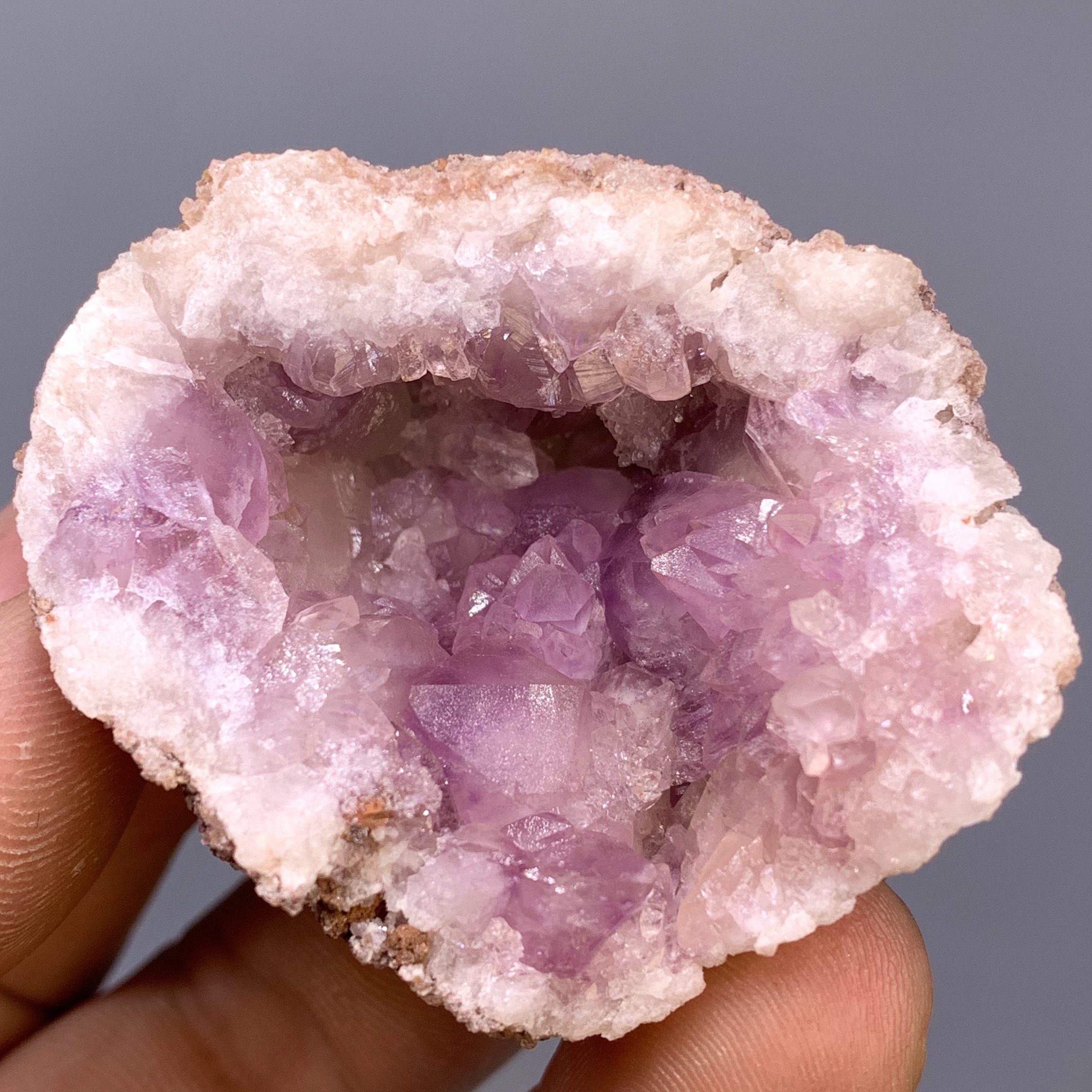 新品阿根廷粉晶天然紫水晶原石矿物晶体矿石标本摆件