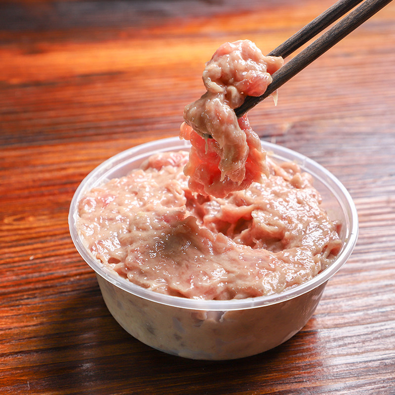 福建闽南特产小吃泉州牛肉羹牛肉粳涮火锅食材新鲜牛肉滑传统美食