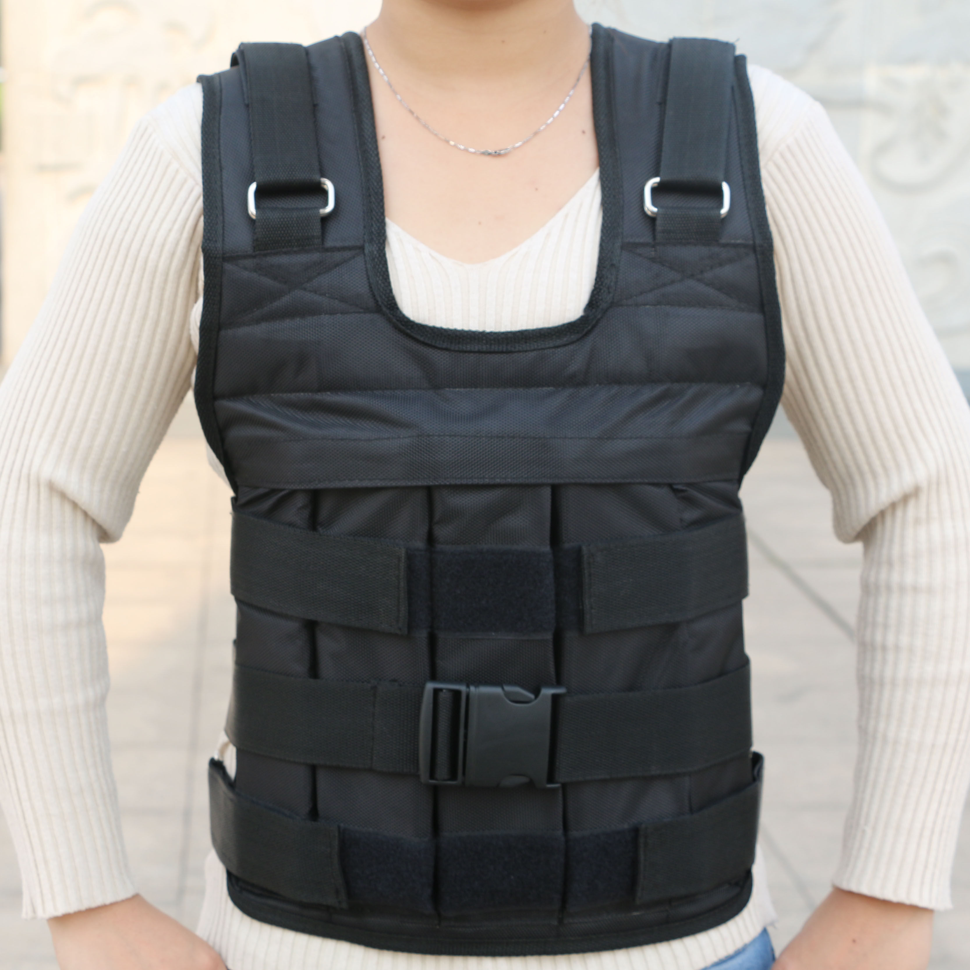 负重背心钢板可调节隐形负重衣沙袋绑腿沙包铅块负重马甲健身男女