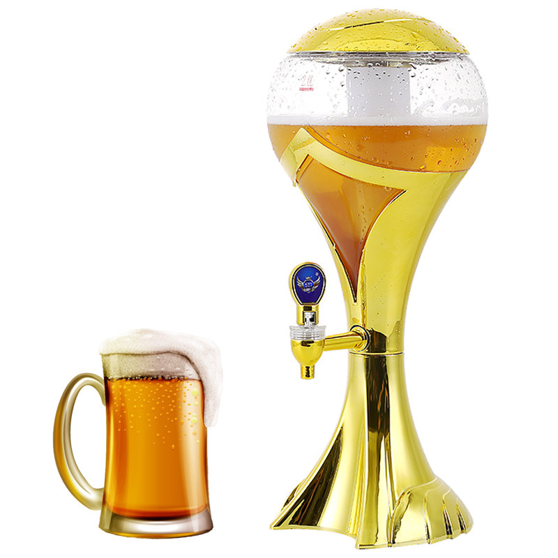 啤酒可乐容器世界杯七彩发光酒吧ktv3升扎啤桶酒架