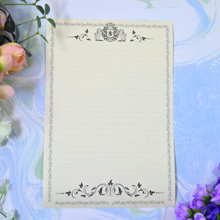 皇室系列信纸精选集 皇冠狮杯原创欧式复古花纹牛羊皮5种纸张