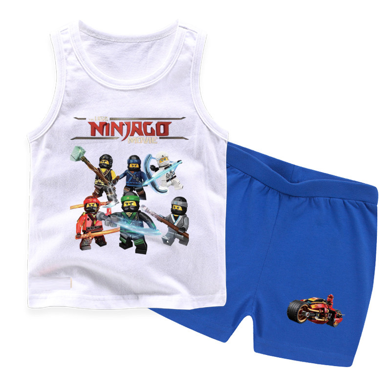 儿童宝宝动漫乐高幻影忍者衣服男童夏季纯棉套装