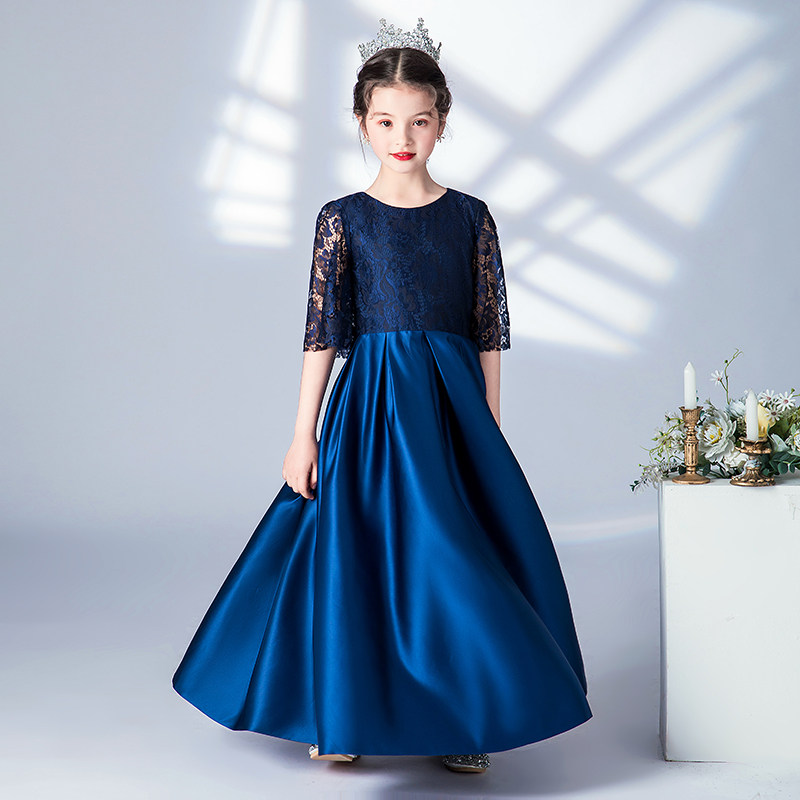 女童公主裙长款钢琴演出服六一儿童乐团合唱高端礼服儿童礼服