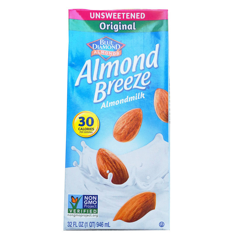 美国蓝钻杏仁奶饮料早餐奶原味无糖blue diamond almond breeze
