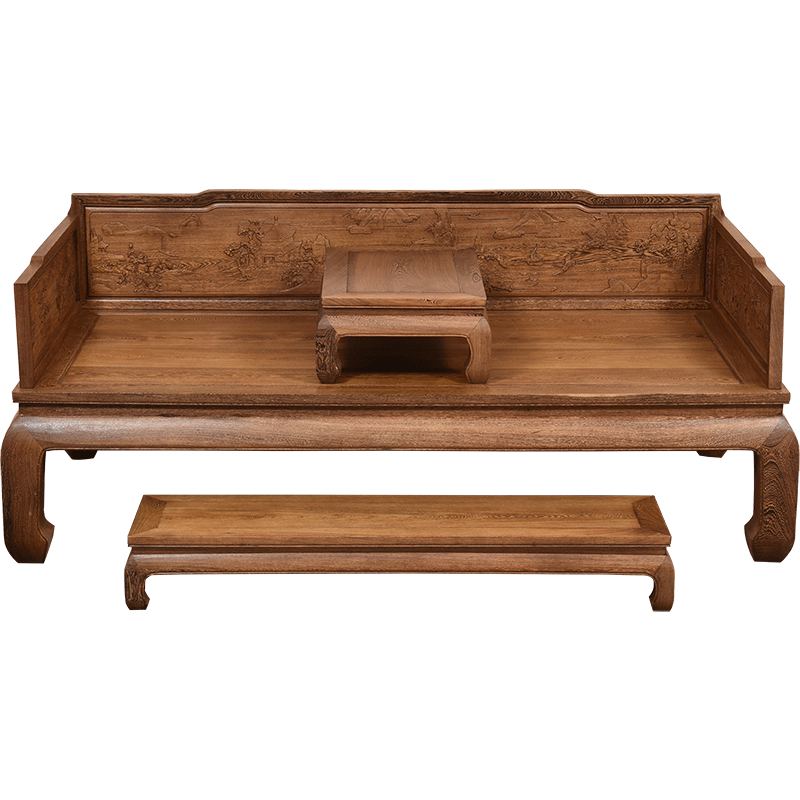 罗汉铭天天下红木家具鸡翅木实木中式床榻沙发床单罗汉床