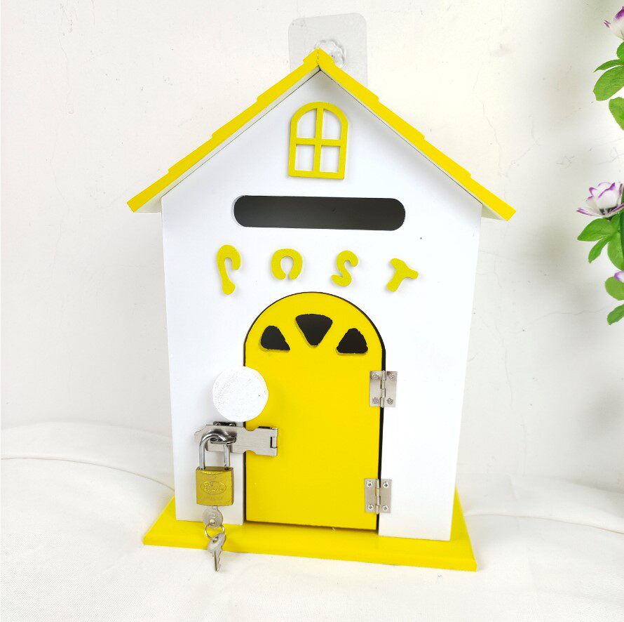 田园风格家居壁挂木制邮箱学校幼儿园心语信箱邮筒
