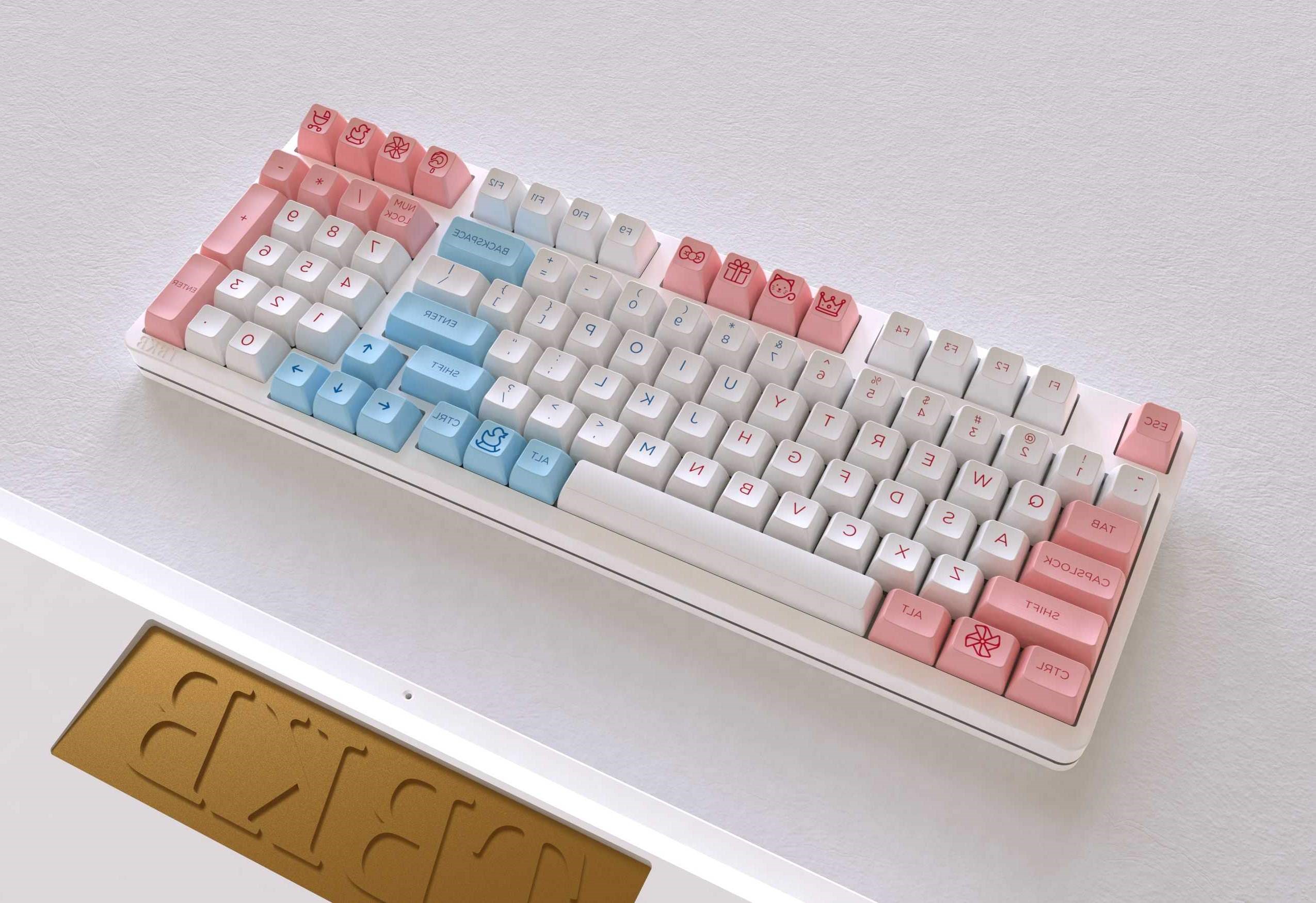 音乐键盘一川客制yc980铝合金电泳白三模rgb背光键盘