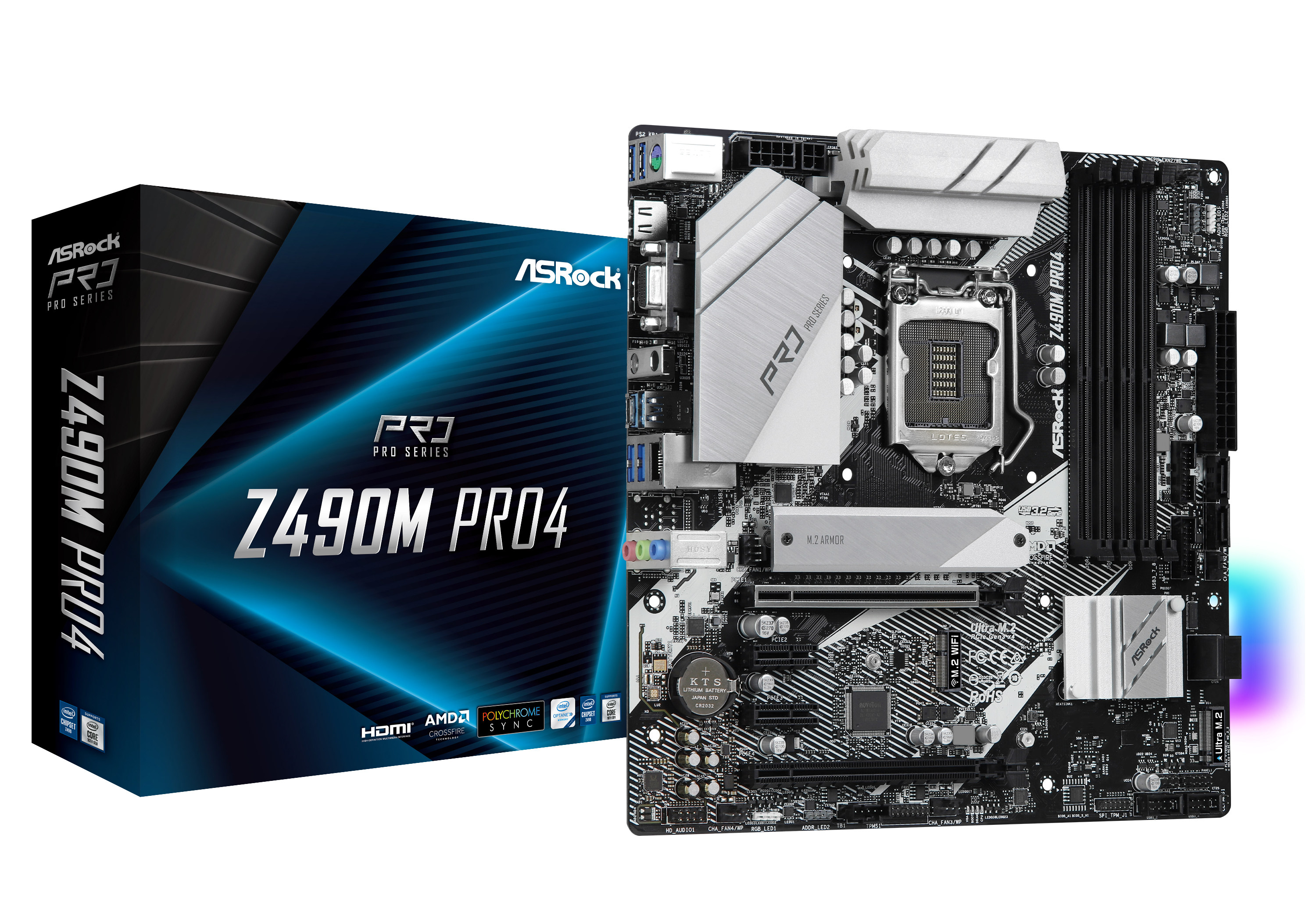 asrock华擎科技z490mpro41200针matx结构全面支持10代主板