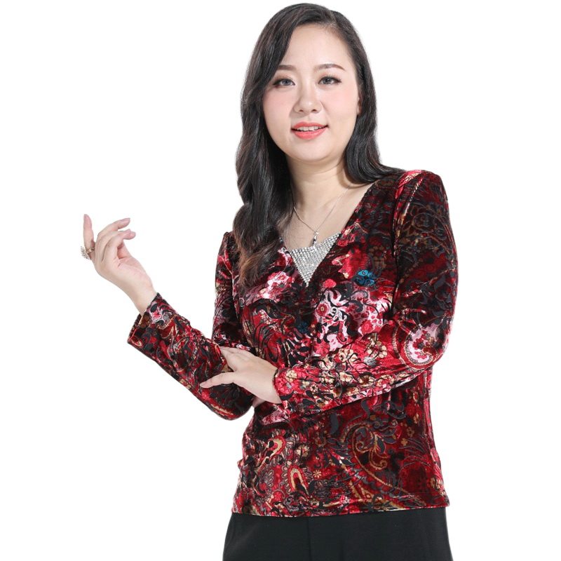 秀巧弹力金丝绒舒适洋气显瘦水晶镶钻口袋装饰腰带宽松大摆连衣裙