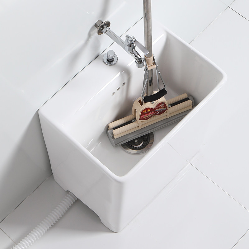 拖把加高阳台拖布池陶瓷家用卫生间池地盆落地式水槽拖把池