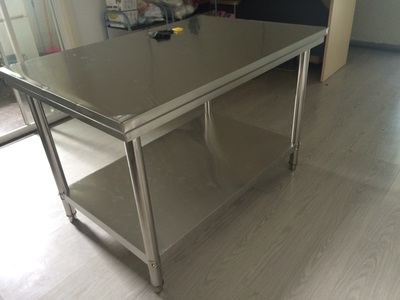 双层酒店厨房操作台不锈钢工作台工作桌打荷台饭店厨房置物架