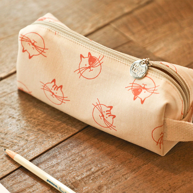韩国dailylike文具笔袋女田园小清新大容量布艺手提提笔笔袋