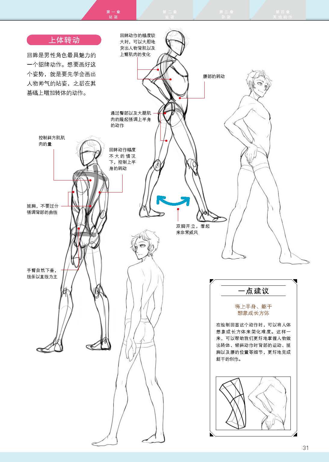 【现货正版】漫画初学者入门教程-男性角色的画法 教漫画的书 零基础