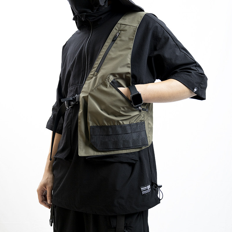 whyworks21ss赛博朋克机能马甲无袖战术半身坎肩背心