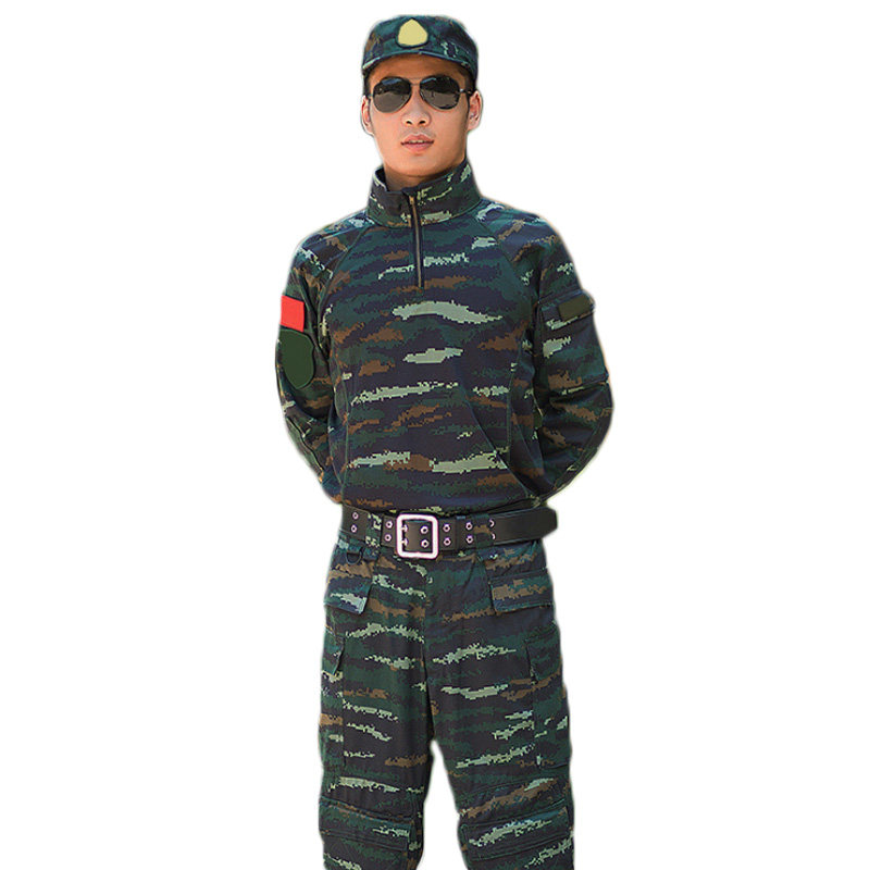 中国军装青蛙皮虎斑迷彩作训蛙服套装特种兵战术作战服教官训练服