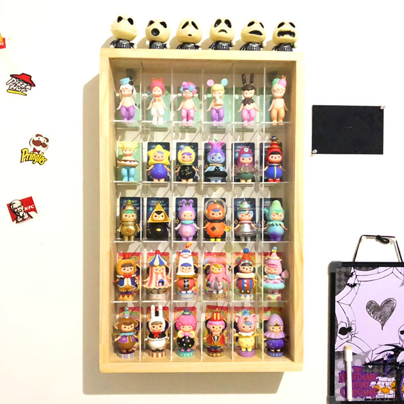 收纳茉莉molly星座sonnyangel娃娃亚克力架盲盒防尘桌面收纳盒