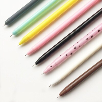 中性笔韩国小清新可爱女孩黑色笔创意学生用简约文具mm复古签字笔