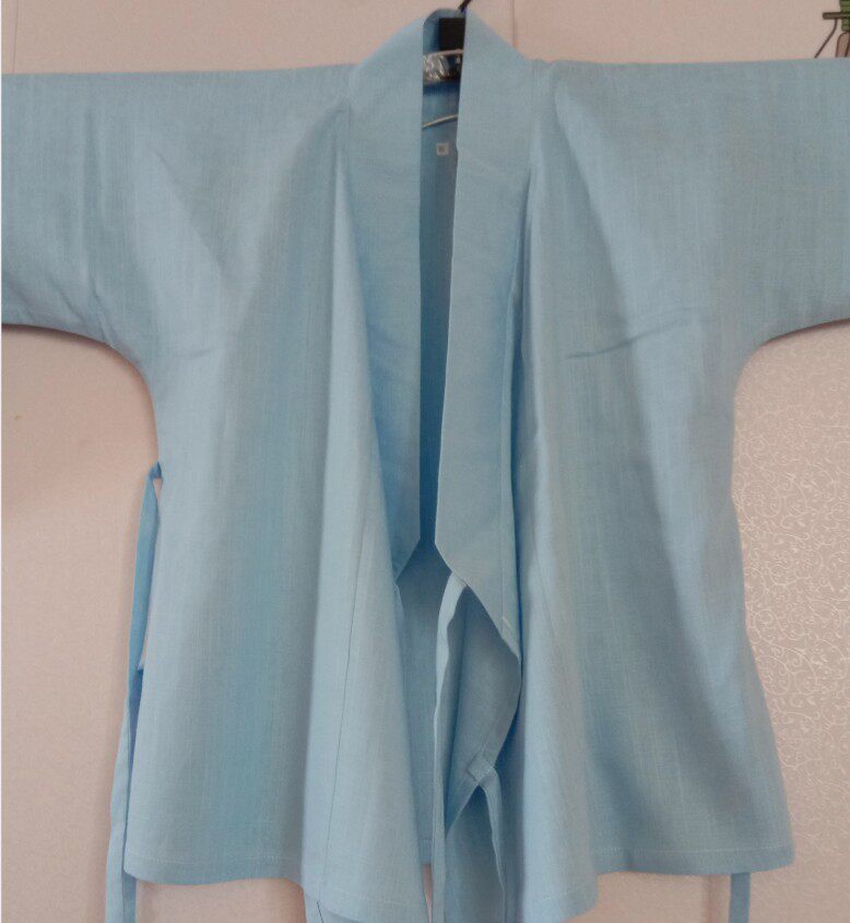 中衣遥知彩色彩色棉棉麻汉服长袖交领右衽内搭汉服