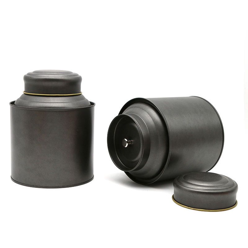 复古茶叶铁罐铁盒金属圆罐密封通用包装100克茶叶罐