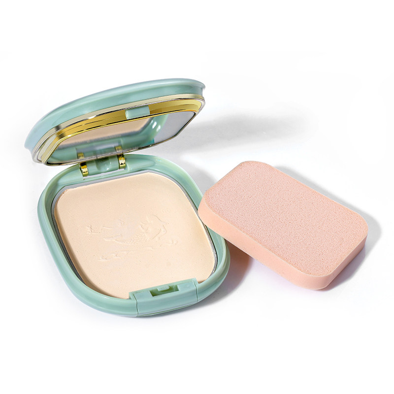 美人鱼清爽美肤粉饼10g自然遮瑕定妆控油清爽不油腻国货化妆品