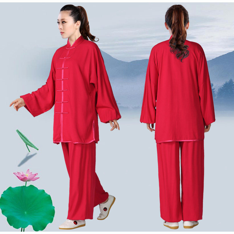 纯棉太极全棉练功春夏季武术晨练太极拳功夫太极服