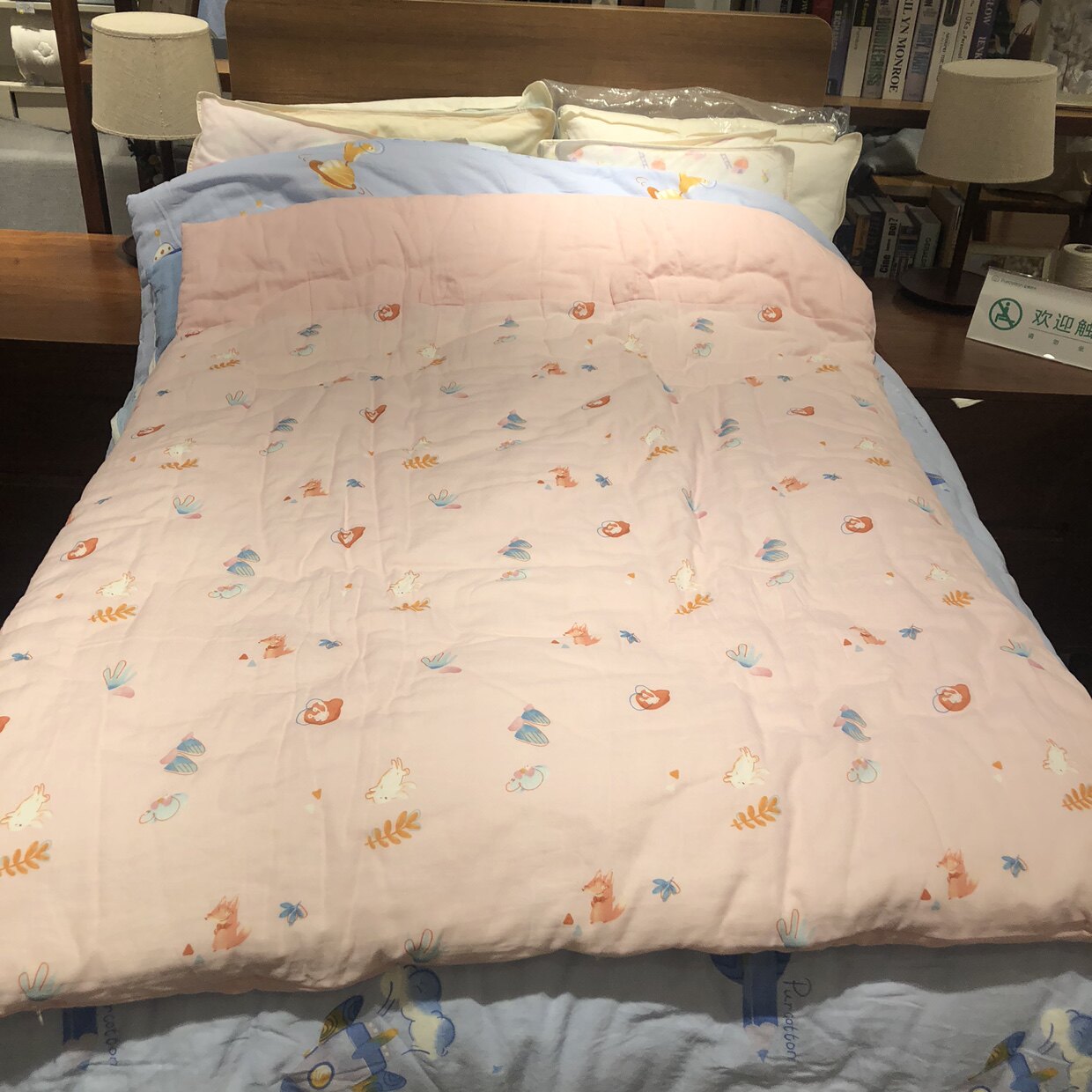 全棉时代幼儿被套空中玩耍森林小狮子花仙子150cm被子