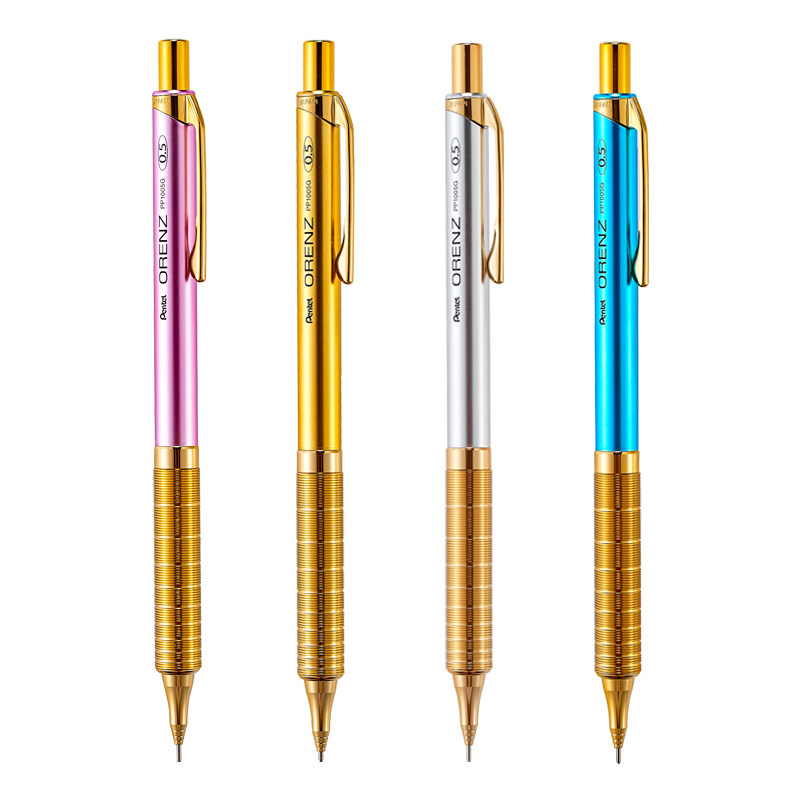 日本pentel派通orenz不断金属笔握自动铅笔05mm铅笔