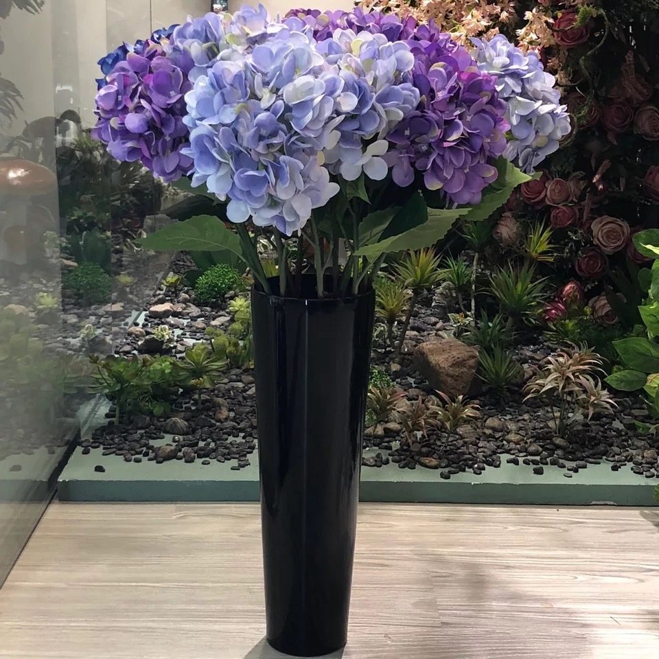 5枝包邮仿真花绝美海贝大绣球花蓝色绢花假花客厅装饰落地花_仿真花/