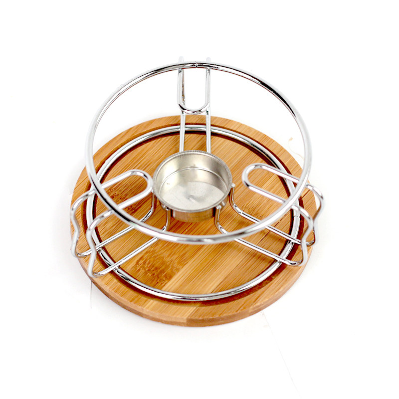 简约不锈钢酒精灯灯架茶壶茶具加热保温配件架子烛台