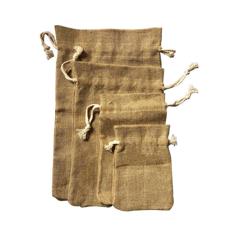 麻袋束口抽绳陈皮咖啡豆麻布布袋装饰礼品麻包麻布袋