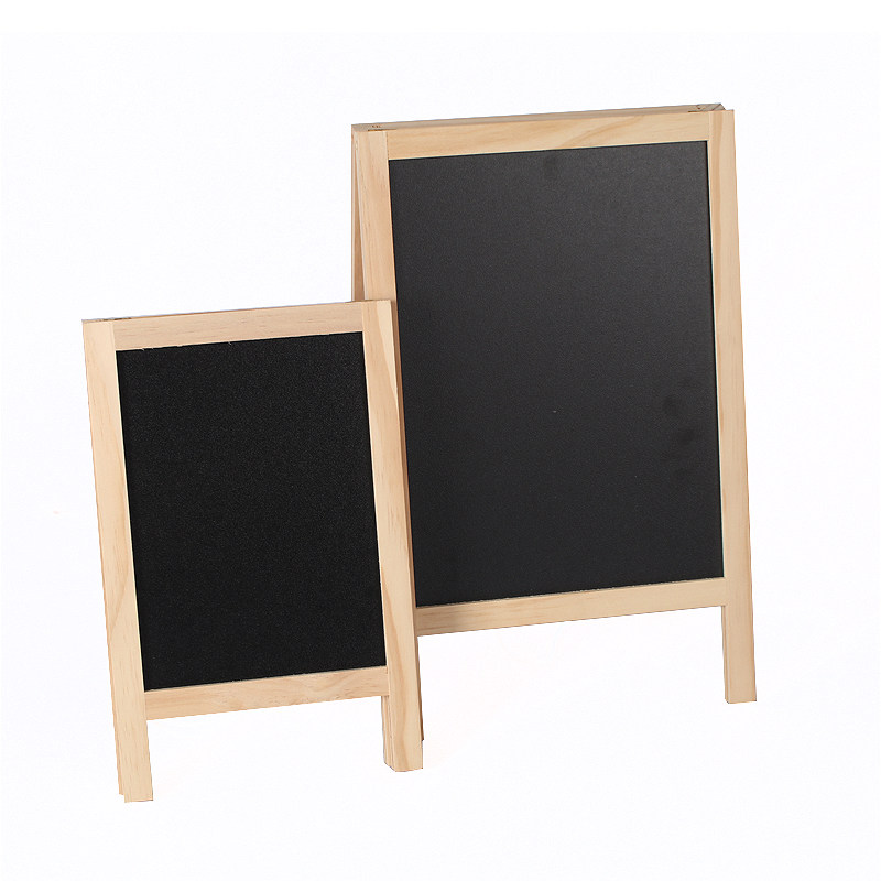 桌面迷你台式儿童小黑板店铺家用磁性双面粉笔字手写广告牌支架式