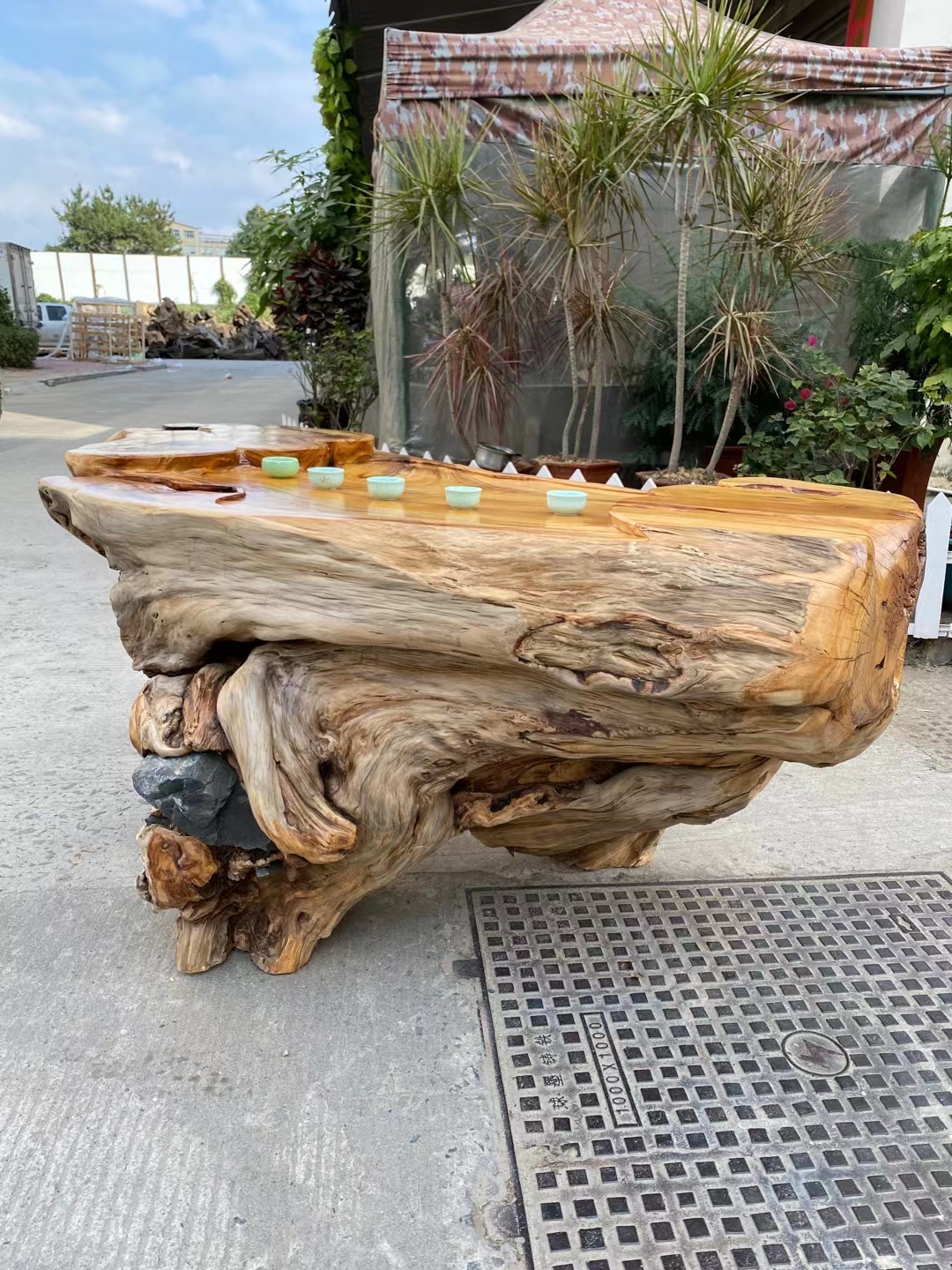 根雕树根茶艺功夫茶功夫茶台木雕随形整体茶几根雕茶几