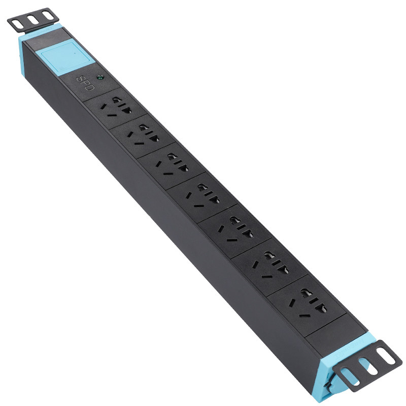 工业排插线板 良工铝合金防雷pdu机柜插座大功率机房19英寸横 竖装