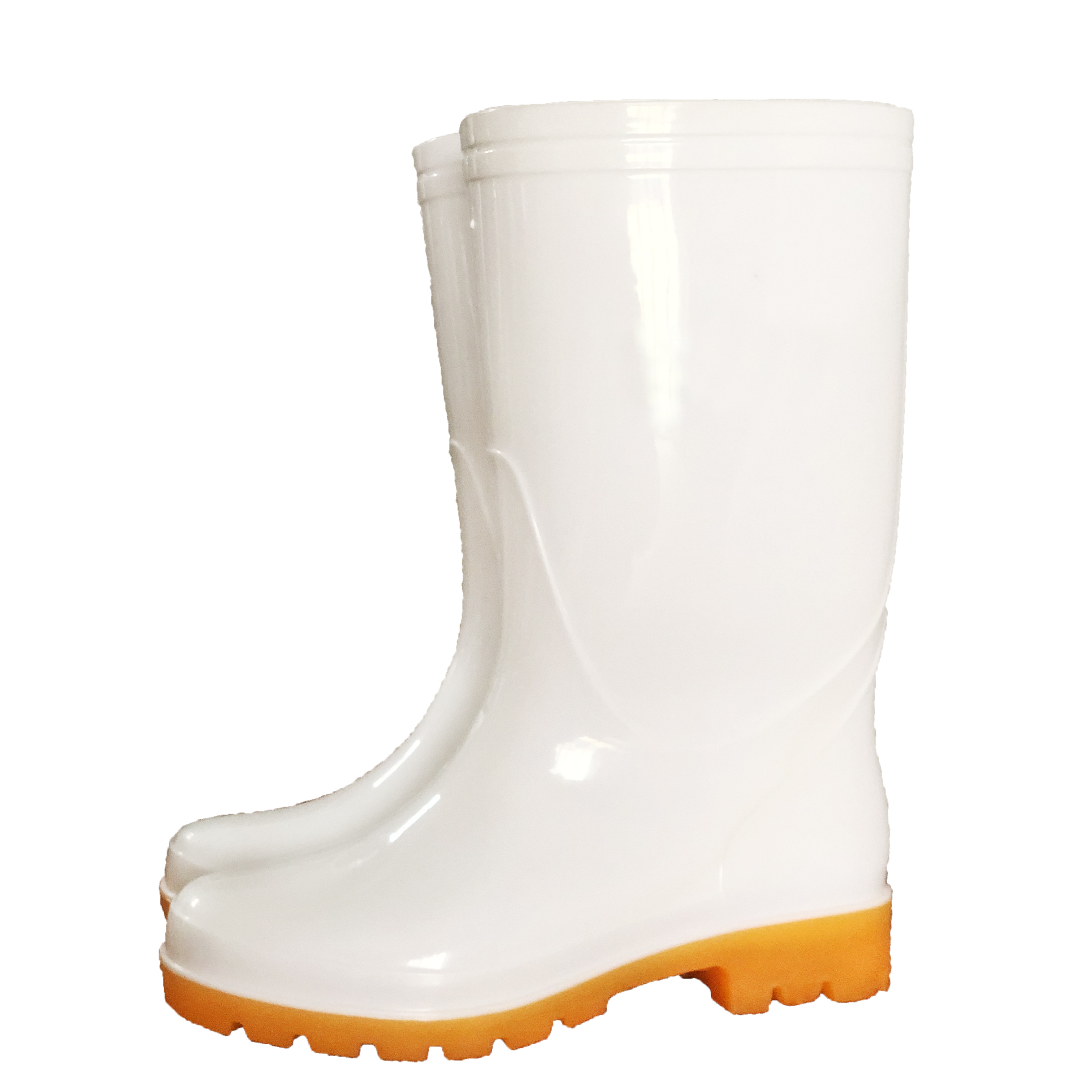 男士中筒食品卫生靴白色加雨鞋防滑套鞋水靴耐酸雨鞋