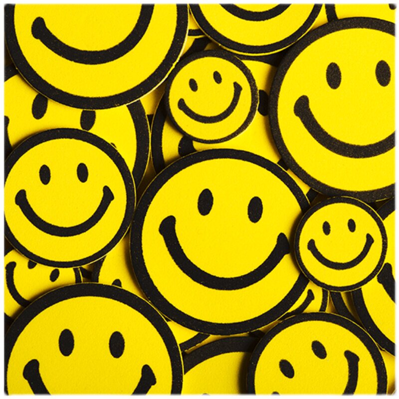 现代笑脸太阳花装饰画极简微笑摆画北欧简约卧室现代装饰画