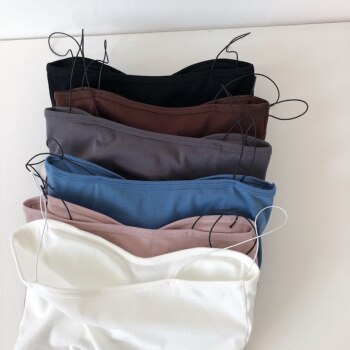 muzi 20 summer/outer wear sexy slim solid color short slim suspender with chest padding bottoming shirt to wrap the chest