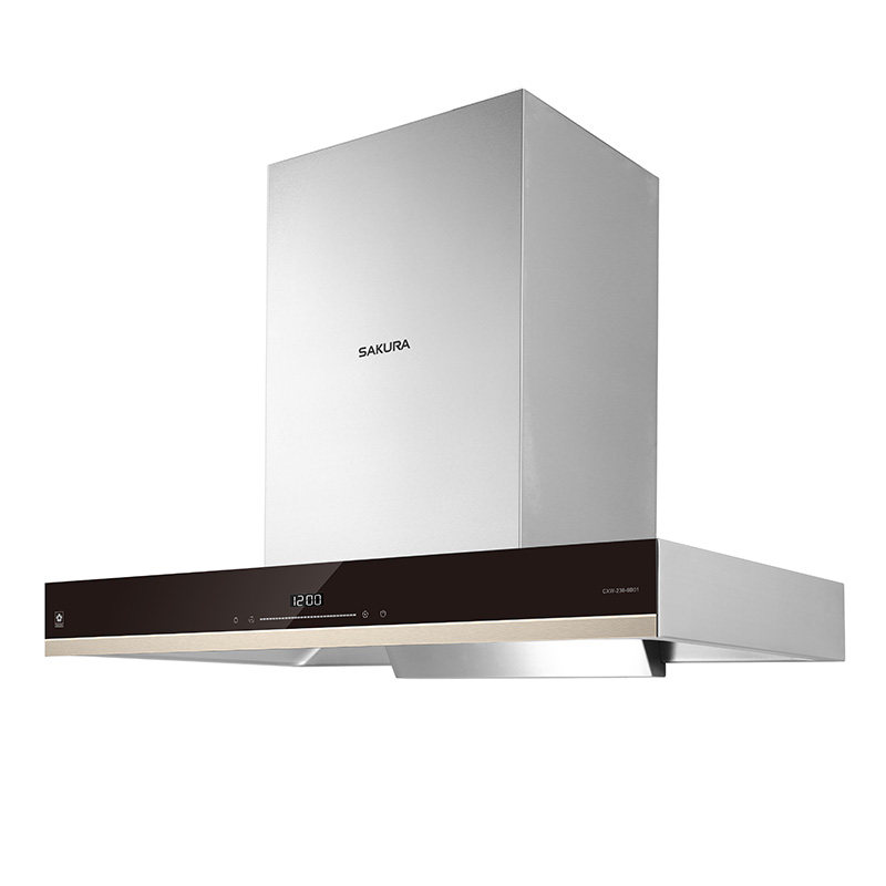 欧式238 顶吸大吸力抽油烟机家用厨房触控 樱花 cxw 8b01 sakura